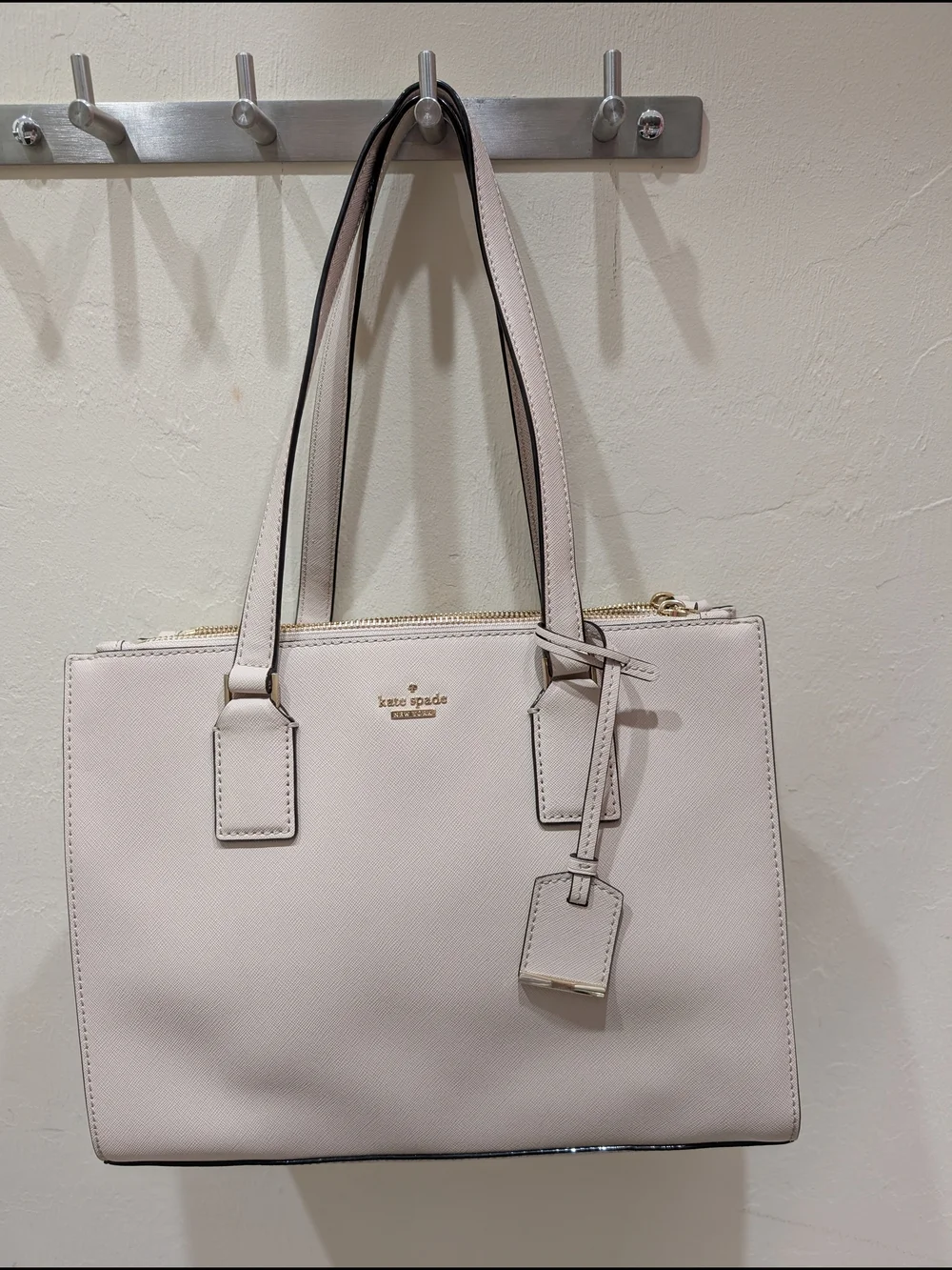 Kate Spade Cream Medium Bag with Gold Hardware